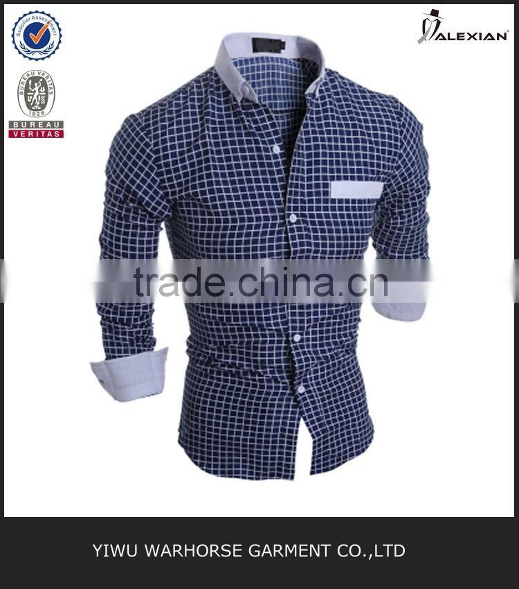 The New Men Casual Classic Plaid Long sleeved Shirt Selling