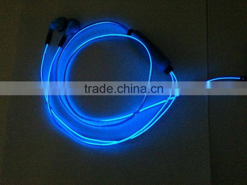 led earphone with light for gift
