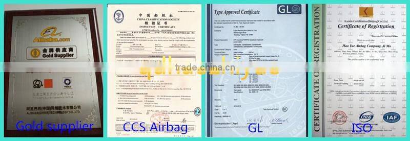 Boat launching rubber air bag / lift rubber airbag for sell