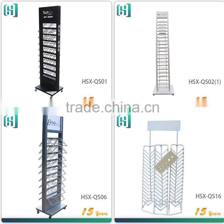 custom powder coat big metal ceramic floor tile display stand HSX-S0363