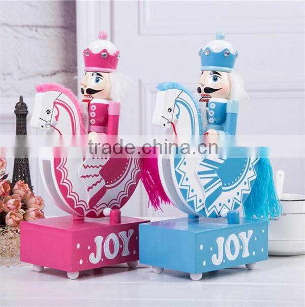 Wooden nutcracker decoration items christmas promotive gift