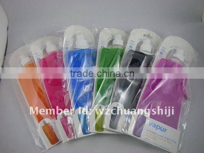 foldable water bottle/plastic water bottle/empty plastic water bottle