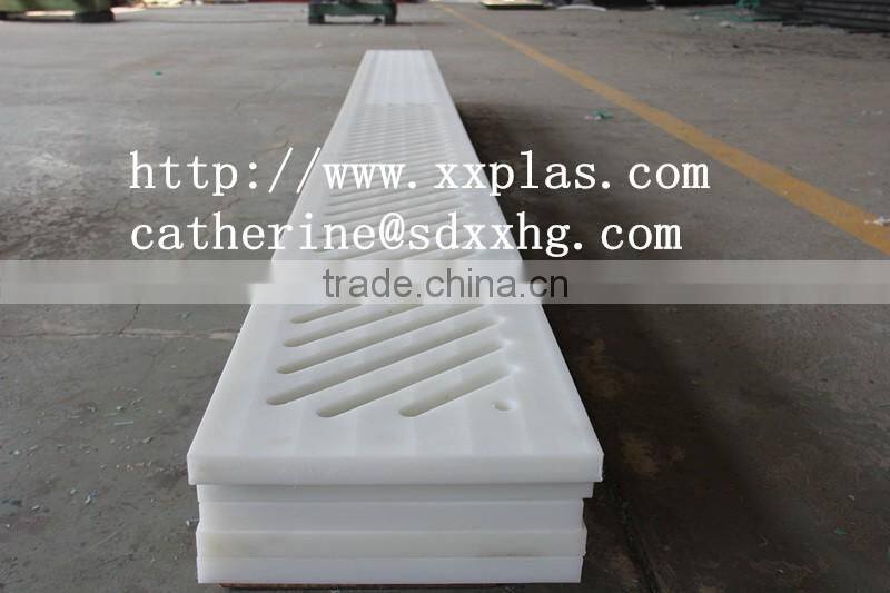 Extremely smooth surface suction box cover in UHMW PE board /suction Board/dewatering elements
