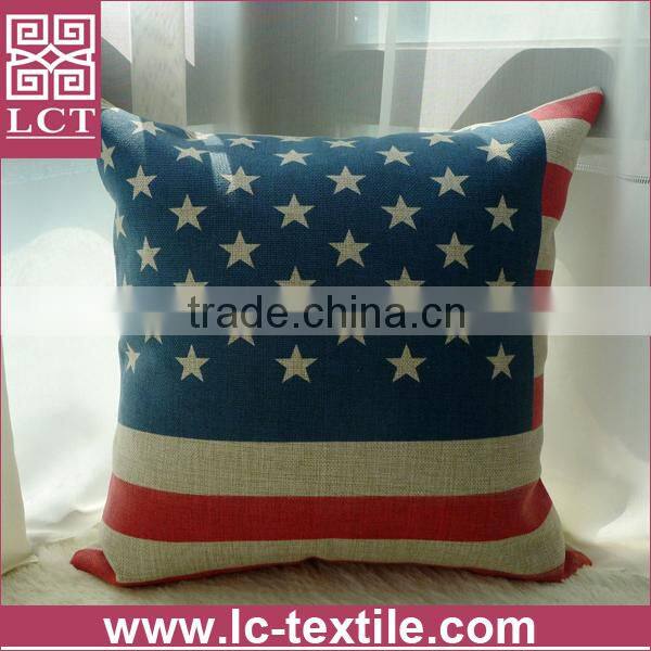 supply latest design custom silk screen printing linen cushion with concealed zipper(LCTP0038)