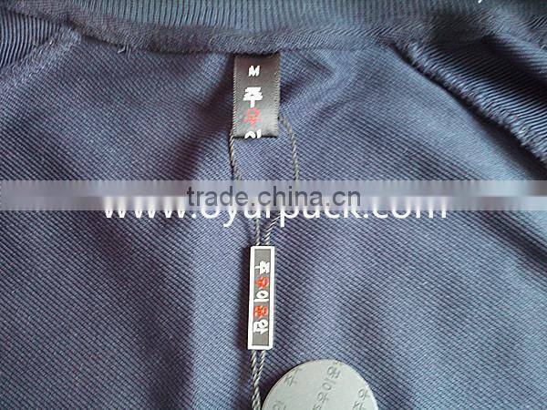 customized printed black paper cardboard clothes label