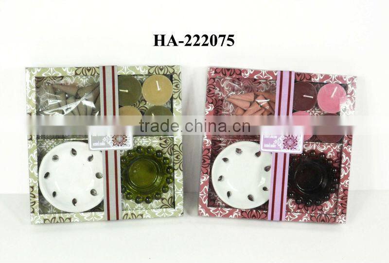 incense stick with ceramic incense holder gift set