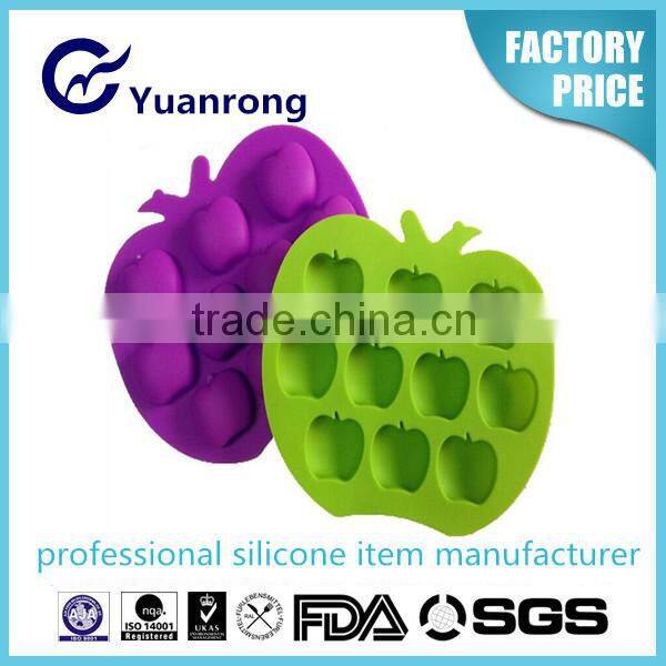 Apple Shape 100% Food Grade Silicone Ice Cube Tray