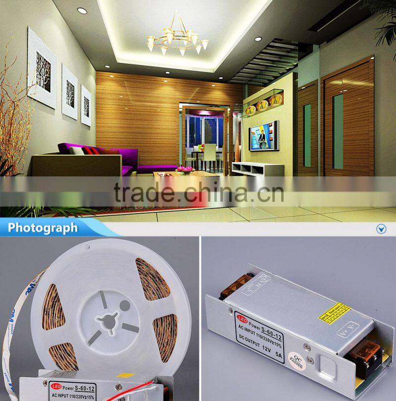 STRISCE LED 12v 120led/m 48w bianco caldo 3528 IP65