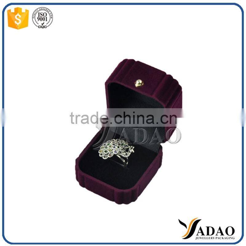 small velvet ring boxes red color velvet box for ring packaging