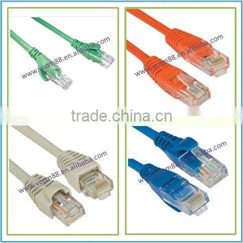 24 AWG copper button green UTP CAT5e patch cord