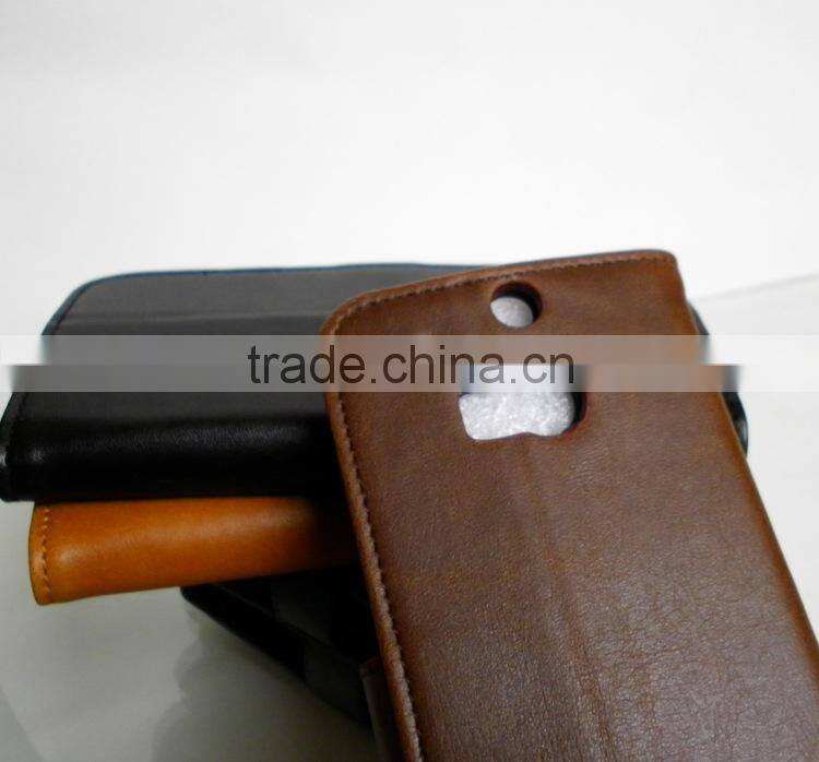2015 Napov High Quality Competitive Price Leather Flip Case for HTC One M8