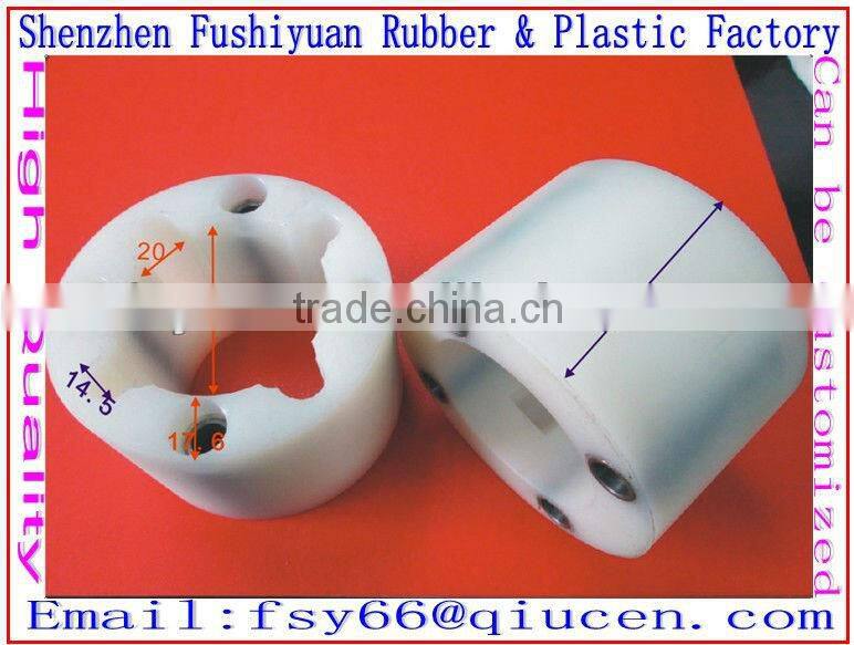White Couplings complete Nylon bearing connectors plastic connector with 4 holes couplings for Machines