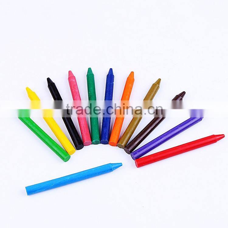 Promotional 24 finger colour plastic crayons for kids non toxic in blister ,artist professional drawing wax crayon manufacturer