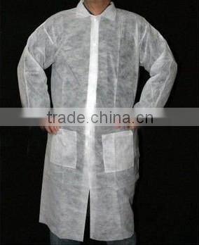 white medical isolation gown