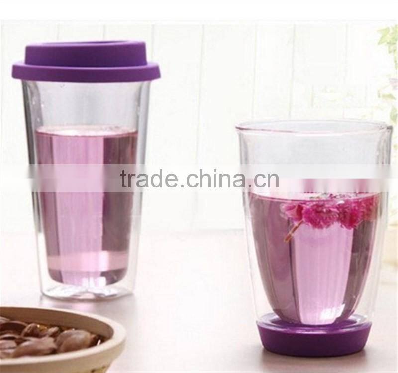 2016 new products of promotional Gift cups of coffee drinks cup double wall glass cups