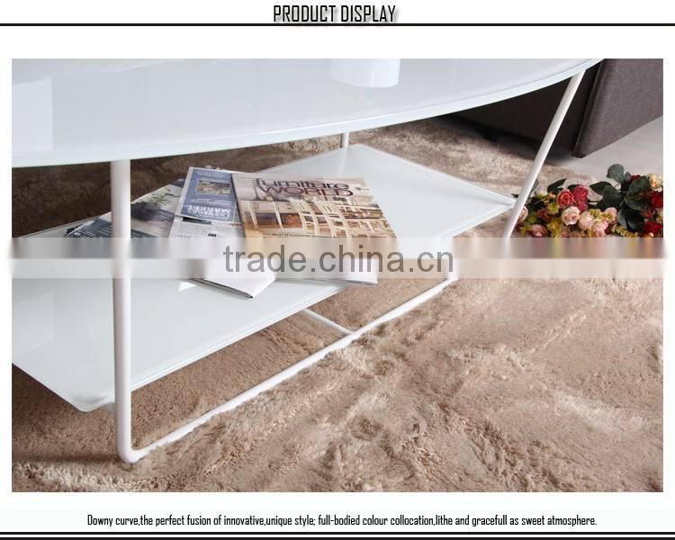 Luxury design long narrow fiberglass coffee table