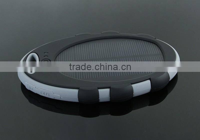 IPX6 waterproof 5000mah portable solar energy power bank