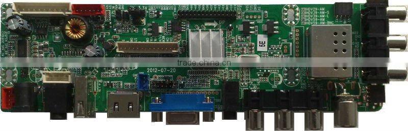 LCD TV Mainboard With 1*USB Suports Audio(MP3 WMA) Video(AVI RM RMVB MPEG1~4) Image(JPEG BMP PNG) Text File(TXT)