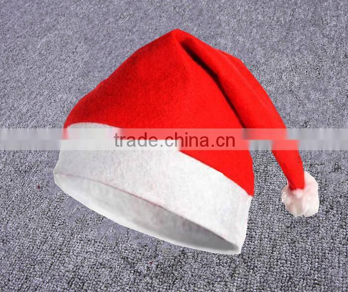 Hot sale 28*35cm size non-woven fabric christmas hats for adults