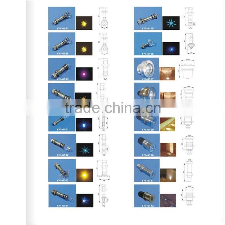 side & end glow fiber optic material parts for chandelier