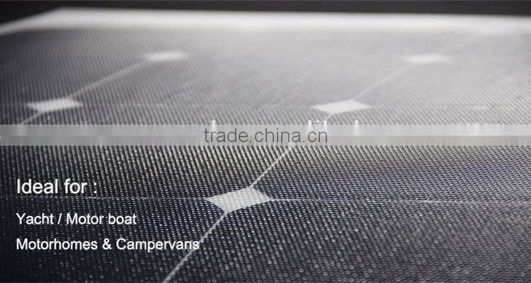 SUNSUN top quality ETFE flexible solar panel 100W with cell 22% efficiency