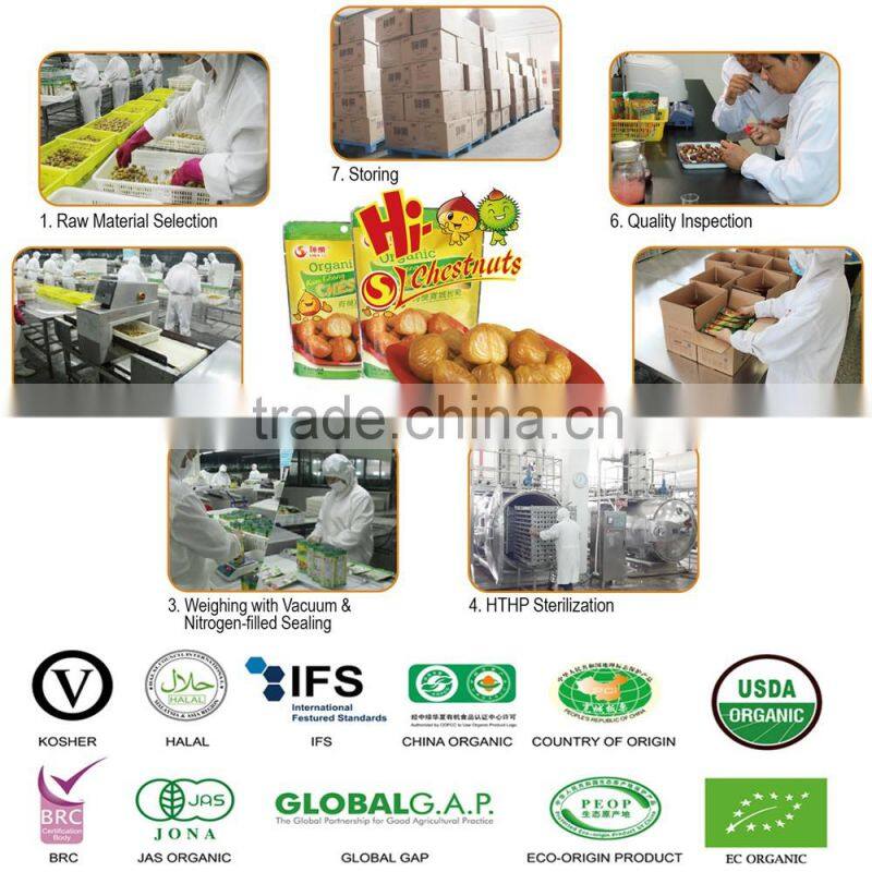 Natural Sweet Roasted Inshelled Chestnut Snacks