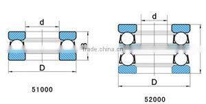 Factory direct sell brass cage 51106 thrust ball bearing