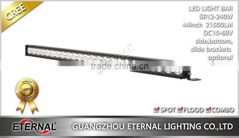 44inch 240W light bar slim high power offroad 4WD racing vehicles led work light bar roof rack lamp