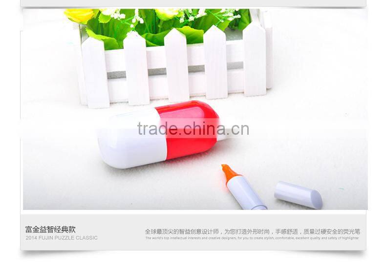 3 in 1 plastic good useful quran read pen drive highlighter set/2015 New Product Factory oval shape highlighter