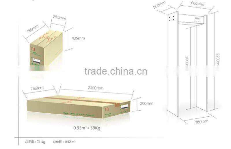 Cheapest price door frame metal detector JH-1S