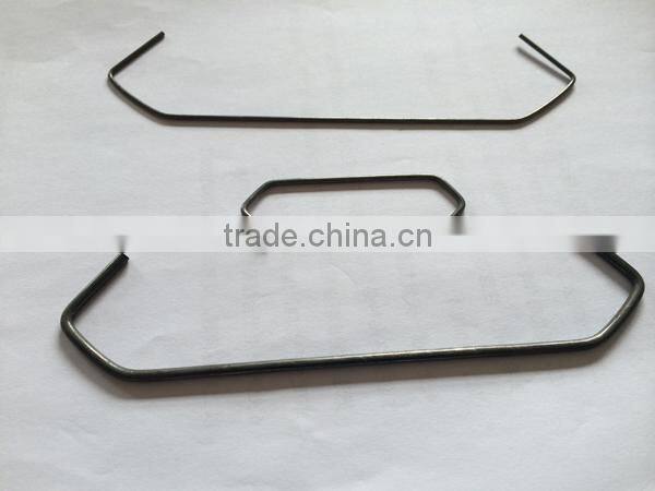 0.120"wire diameter length spring steel wire form 7" lengthV power coating hook