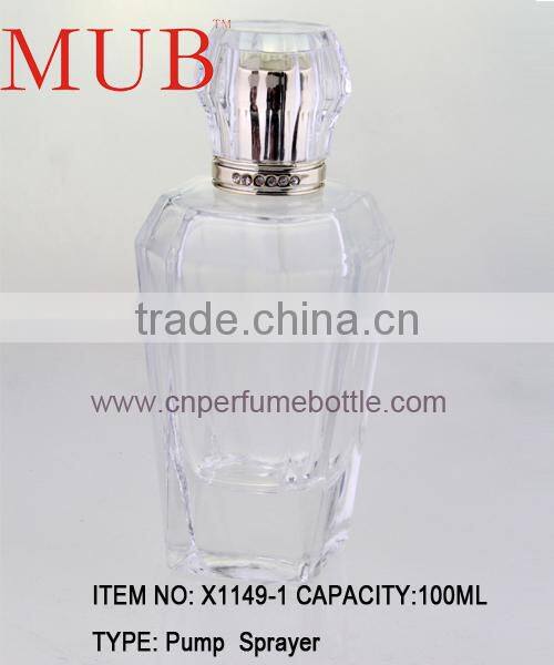 glass perfume bottles with pump/spray