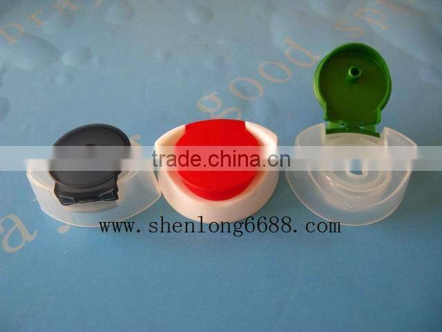 snap on plastic shampoo bottle cap in double colour each