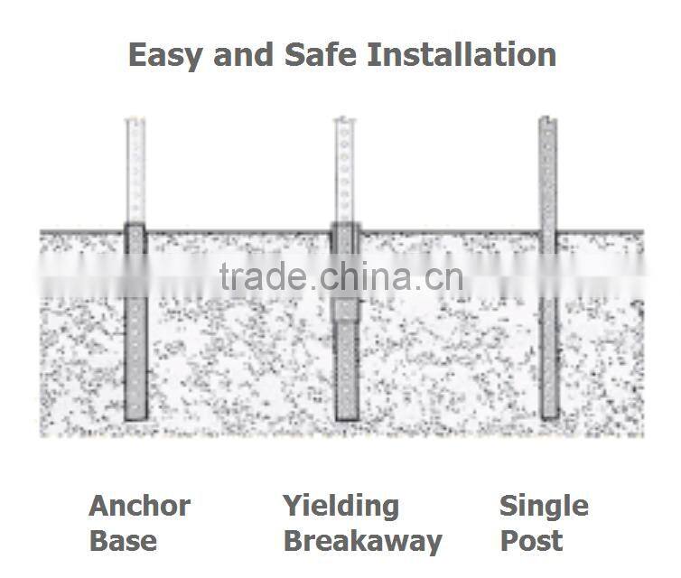 Full punched galvanized steel sign post manufacturer