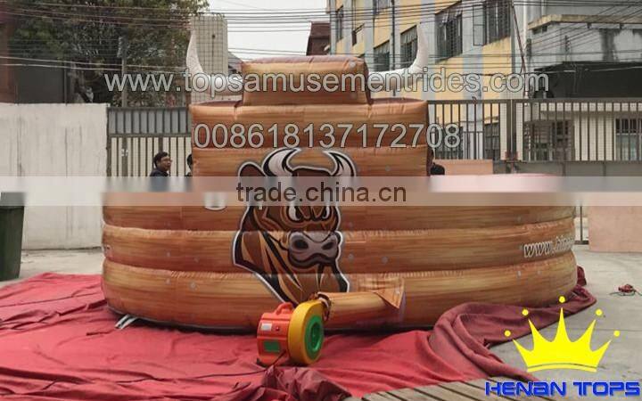 2017 New Look inflatble mechanical rodeo bull mat/machine rodeo bull mat/mechnical bull ride for sale