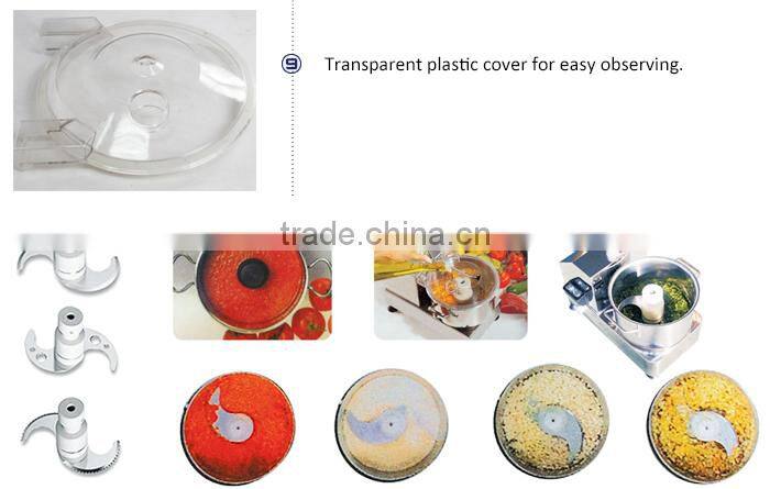 restaurant industrial electric food chopper(stainless steel,adjustable speed,safety cover)