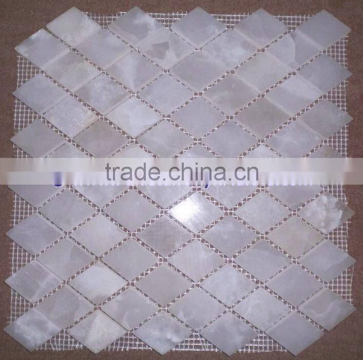 new arrive factory price WHITE ONYX MOSAIC TILES COLLECTIONS