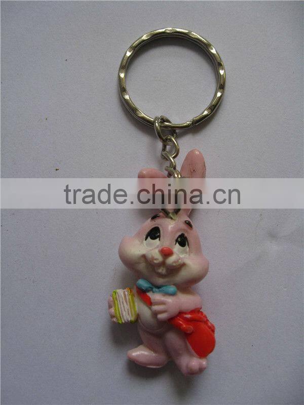 Artificial rabbit animal key chain