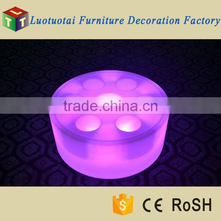 Factory sale plastic waterproof champagne led ice bucket/wine tray for outdoor use