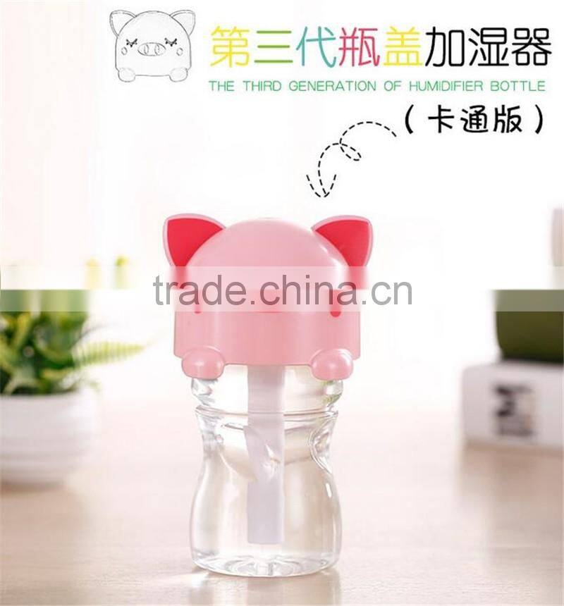 CT-744 Upgrade three generations bottle humidifier USB mini humidifier home office Pet cute cartoon humidifier