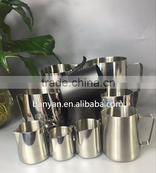 Stainless Steel Milk Pour Pot Cup Mug Frothing Pitcher with Measurements