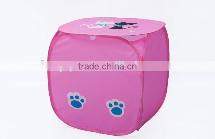 cartoon animal folding laundry basket