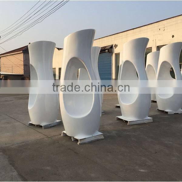 FO-363 New garden white fiberglass flower pot