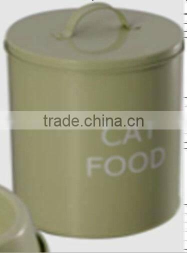 Enamel Pets Storage Cat Food animal foot canister
