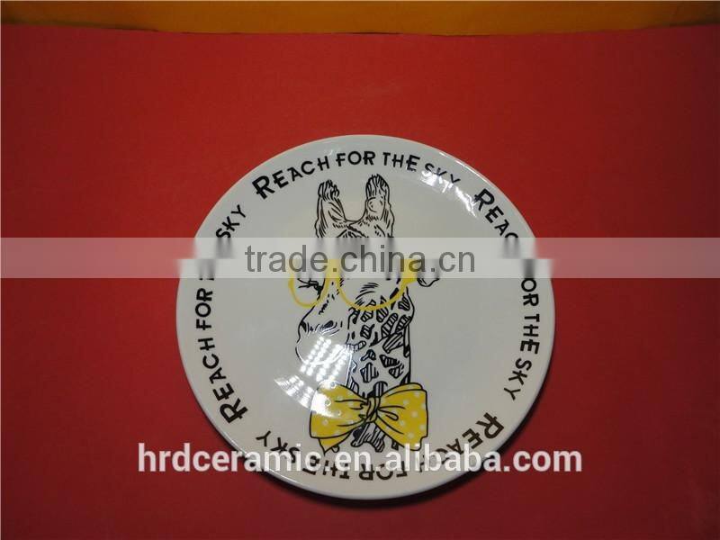 Wholesale hotel event restaurant white round custom cheap ceramic plates