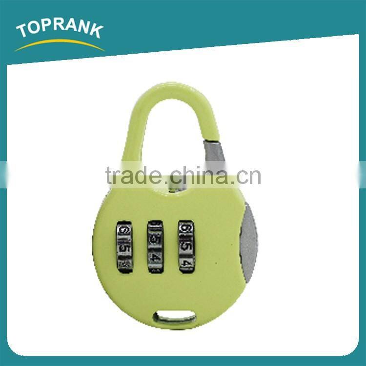 Toprank Manufacturer Customized Design Resettable Combination TSA Padlock 3 Digit Password Padlock For Luggage