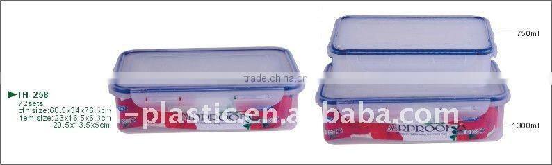 Plastic airtight food containers and lunch storage box