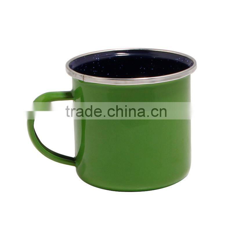 High quality LFGB SGS FDA nature decal fantastic design camping customized metal enamel mug