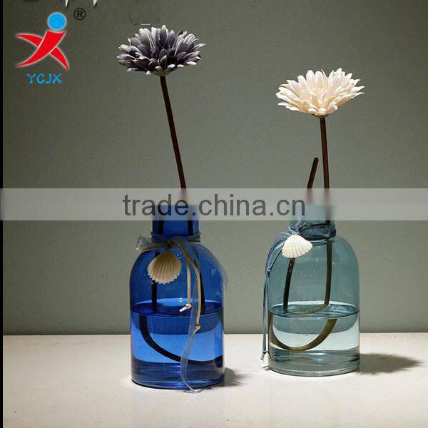Transparent fashion creative glass vase contemporary household contracted the Mediterranean floret bottle other flower
