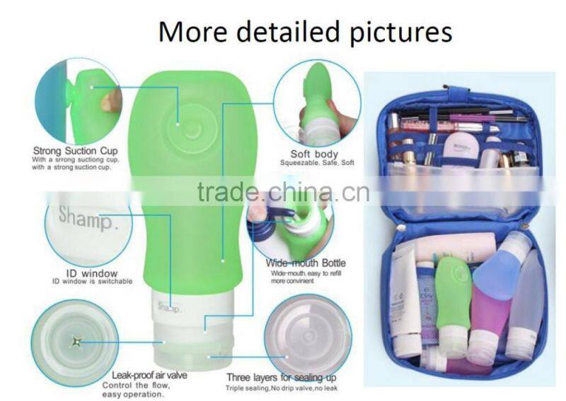 silicone travel perfume bottle set